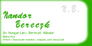 nandor bereczk business card